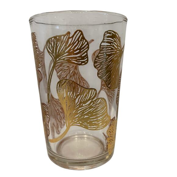 Set of 4 Moroccan Tea Glasses Hand Painted Gold Floral Motif 6oz New - Picture 5 of 16